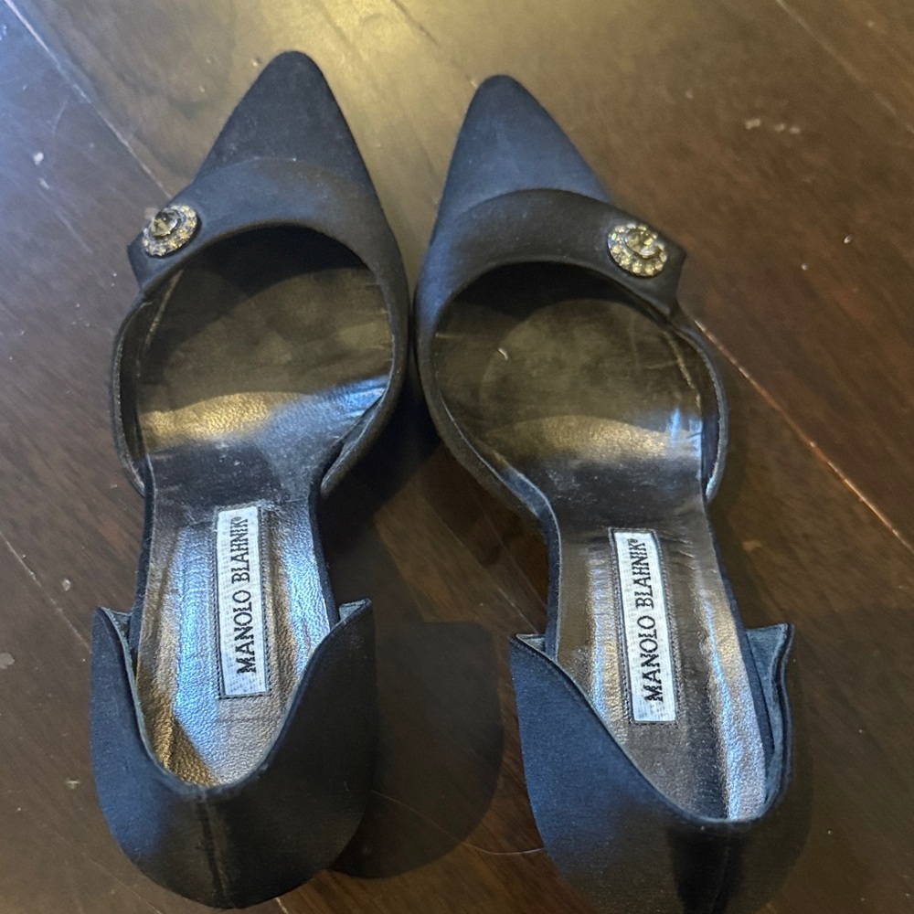 Manolo Blahnik Black Heels with Embellished Strap
Authentic - Picture 11 of 13